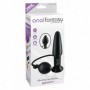 Vibratore anale gonfiabile anal plug dilatatore con ventosa in silicone nero sex