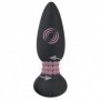 Vibratore anale in silicone plug dilatatore anal butt ricaricabile nero sex toys