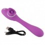 Vibratore vaginale doppio in silicone fallo stimolatore clitoride ricaricabile