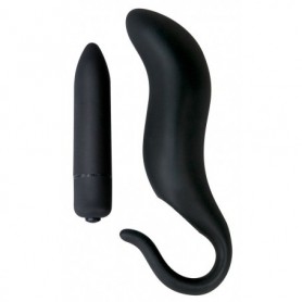 Plug anale vibrante nero in silicone stimolatore vibratore dilatatore anal butt