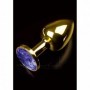 Plug anale dilatatore tappo anal butt in metallo con pietra stimolatore sex toys