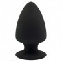 Plug anale grande in silicone fallo dilatatore maxi anal butt nero morbido sextoy