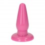 plug rosa grande con ventosa morbido dildo anale a piramide impermeabile pink