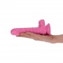 Fallo vaginale anale con ventosa dildo realistico con testicoli pene finto rosa cock 6"