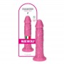 Fallo realistico con ventosa dildo vaginale anale rosa made in italy cock 8 maxi