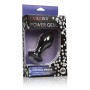 dildo plug anale vibrante nero in silicone con gioiello sexy toys black anal