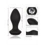 dildo plug anale vibrante nero in silicone con gioiello sexy toys black anal