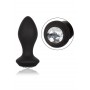 dildo plug anale vibrante nero in silicone con gioiello sexy toys black anal