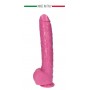 Fallo enorme vaginale anale con ventosa dildo realistico maxi big cock rosa 15,5"