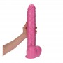 Fallo enorme vaginale anale con ventosa dildo realistico maxi big cock rosa 15,5"