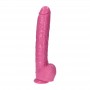 Fallo enorme vaginale anale con ventosa dildo realistico maxi big cock rosa 15,5"