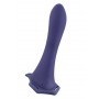 vibratore in silicone strap one pene finto indossabile ricaricabile morbido blu