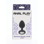 plug fallo anale nero in silicone con gioiello morbido sexy toys black anal