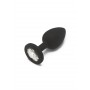 plug fallo anale nero in silicone con gioiello morbido sexy toys black anal