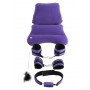 set bondage fetish sexy  polsini bavaglio con palla maschera cuscini purple