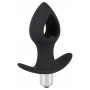 plug anale in silicone nero stimolazione vibrante spina anal black uomo donna