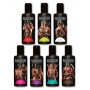 kit olio da massaggio erotico sensuale gel 7pz  100 ml fragranze sexy stimolante