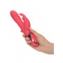 vibratore rabbit in silicone a coniglio dildo fallo vibrante vaginale anale pink