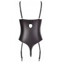 lingerie aperto intimo donna nero body con seno scoperto a perizoma pizzo black