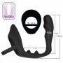 anello maschile con plug dildo anale in silicone nero anal black sexy toys