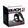 anello maschile con plug dildo anale in silicone nero anal black sexy toys