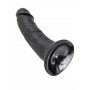 Fallo realistico king cock dildo con ventosa vaginale anale nero morbido black