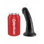 Fallo realistico king cock dildo con ventosa vaginale anale nero morbido black