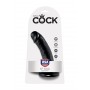 Fallo realistico king cock dildo con ventosa vaginale anale nero morbido black