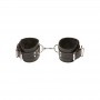 Costrittivo Fetish manette nero bondage black cuffs in eco pelle