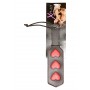 Spanker paddle nero e rosso sculacciatore fetish bondage sexy eco pelle