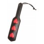 Spanker paddle nero e rosso sculacciatore fetish bondage sexy eco pelle