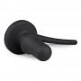 Plug anale fallo con coda dildo in silicone realistico nero butt black dog tail