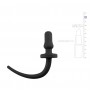 Plug anale fallo con coda dildo in silicone realistico nero butt black dog tail