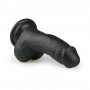 dildo fallo realistico nero con testicoli e ventosa vaginale anale black sexy