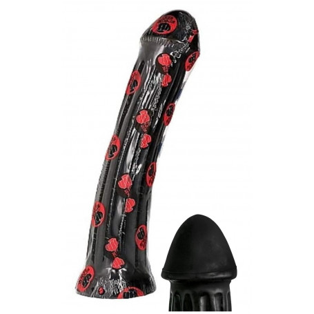 fallo anale all black plug maxi morbido toys dildo nero con ventosa uomo donna