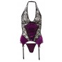 intimo lingerie donna in pizzo hot guepiere con reggicalze eff body corsetto