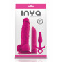 Kit set sex toys Fallo dildo realistico in silicone con ventosa plug e vibratore rosa