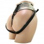 Imbragatura per fallo dildo vibratore strap on indossabile harness gold