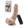 Vibratore vaginale realistico fallo dildo vibrante anale con ventosa e testicoli real cock