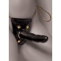Vibratore indossabile dildo fallo realistico strap on indossabile nero vaginale anale fetish black