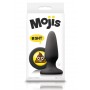 Plug anale in silicone medium fallo nero butt conico con smile sht EMOJI FACE anal sex toys black