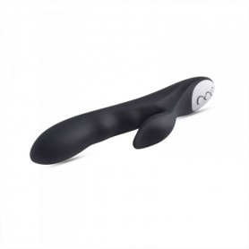 Vibratore vaginale rabbit doppio stimolatore clitoride punto G in silicone nero