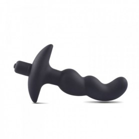 Vibratore anale fallo anal plug butt vibrante dildo dilatatore in silicone nero