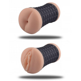 Masturbatore doppio realistico ano vagina artificiale in silicone massaggiatore pene