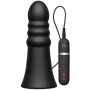 Vibratore anale in silicone nero anal butt plug vibrante dilatatore fallo liscio