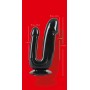 Fallo nero doppio dildo vaginale anale realistico con ventosa naughty toys