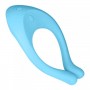 vibratore vaginale in silicone per coppia stimolatore doppio clitoride satisfyer partner blu