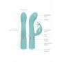 Vibratore vaginale rabbit doppio stimolatore clitoride in silicone fallo dildo vibrante green