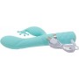 Vibratore vaginale rabbit doppio stimolatore clitoride in silicone fallo dildo vibrante green