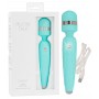 Stimolatore ricaricabile wand vibratore vaginale per clitoride in silicone blu